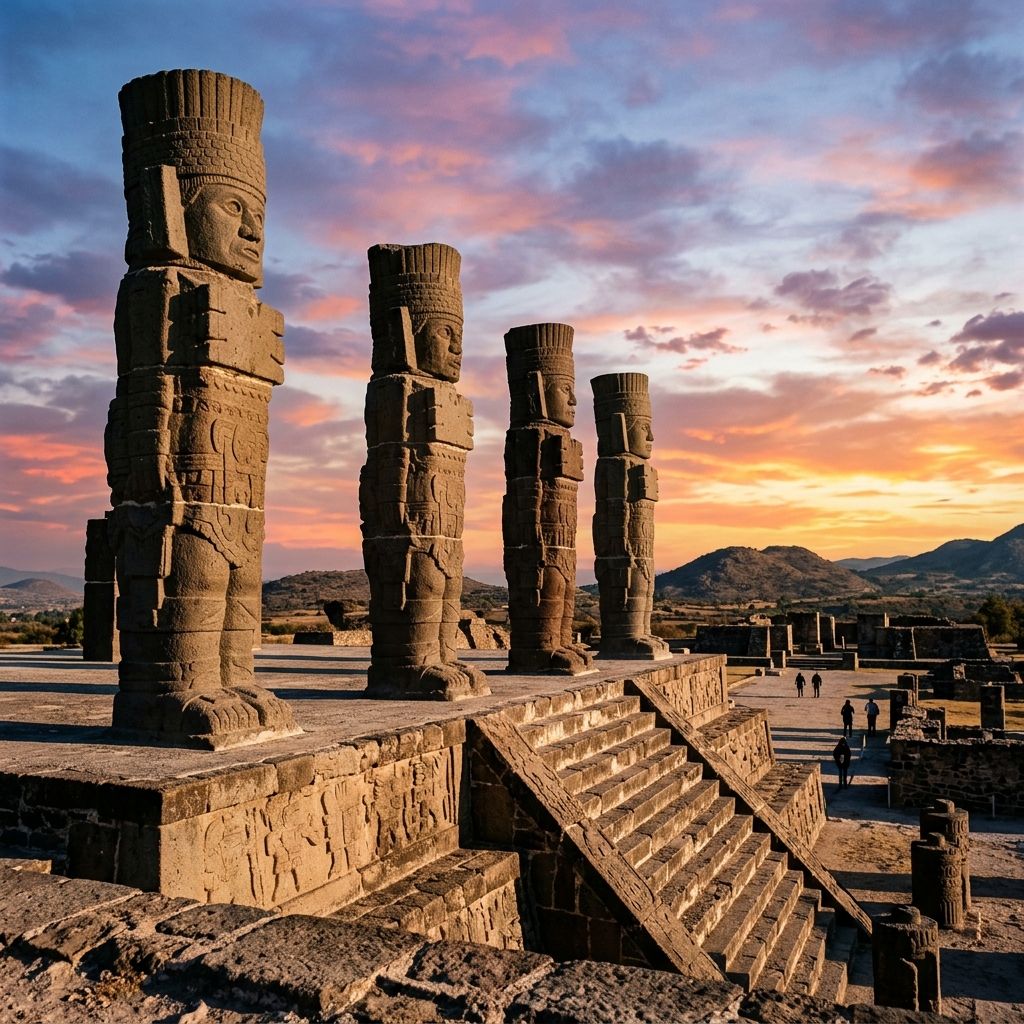 Toltec Warrior Statues